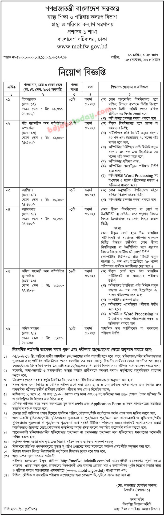 ministry-of-health-and-family-welfare-accountant-jobs-bdjobstoday