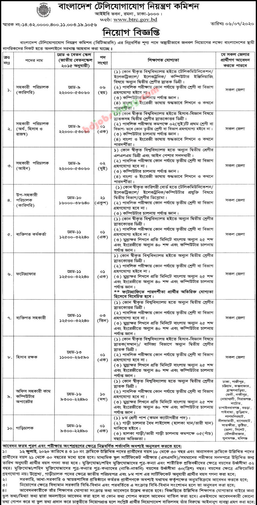 Bangladesh Telecommunication Regulatory Commission BTRC Office 