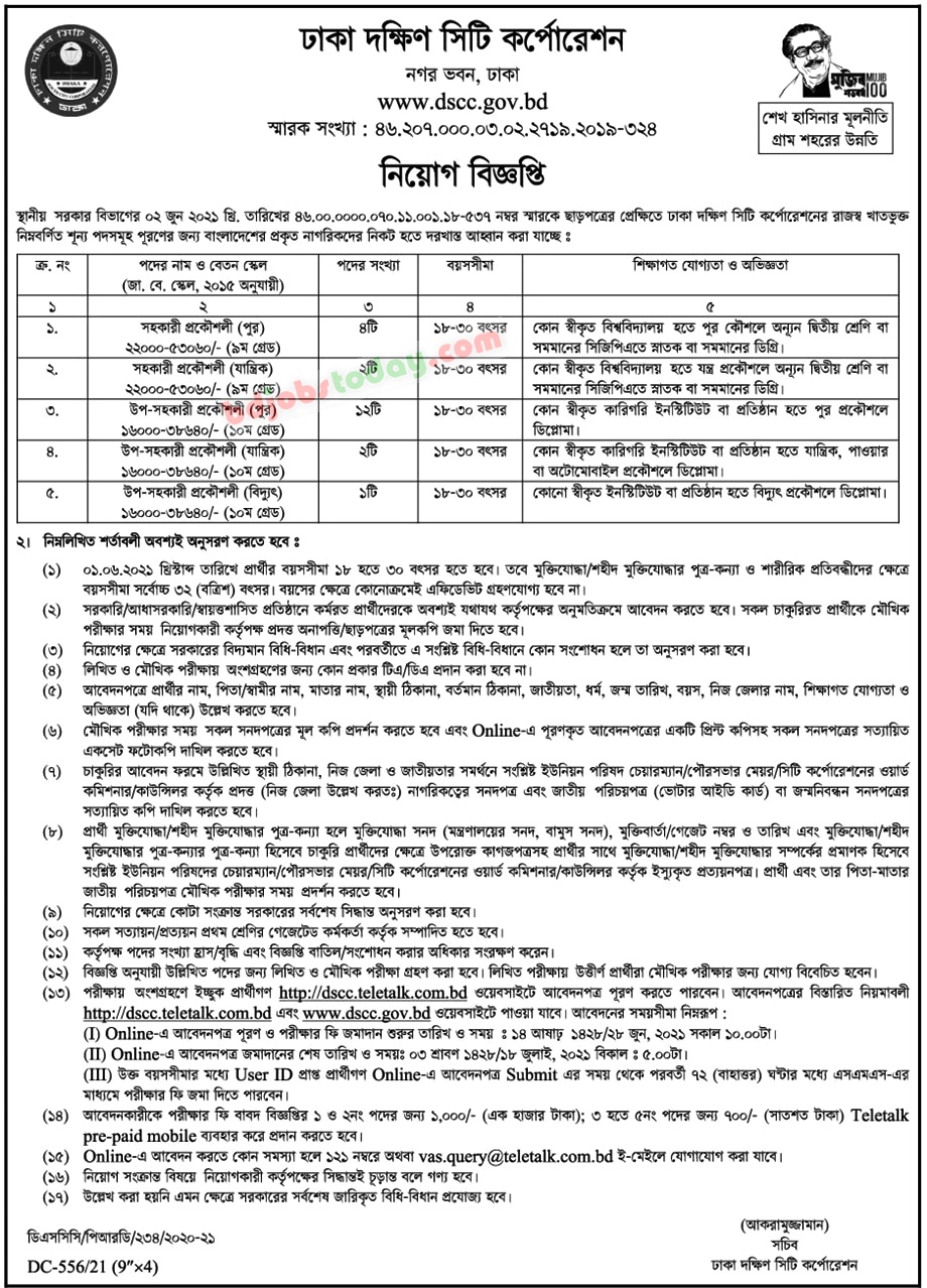 dhaka-south-city-corporation-sub-assistant-engineer-electrical