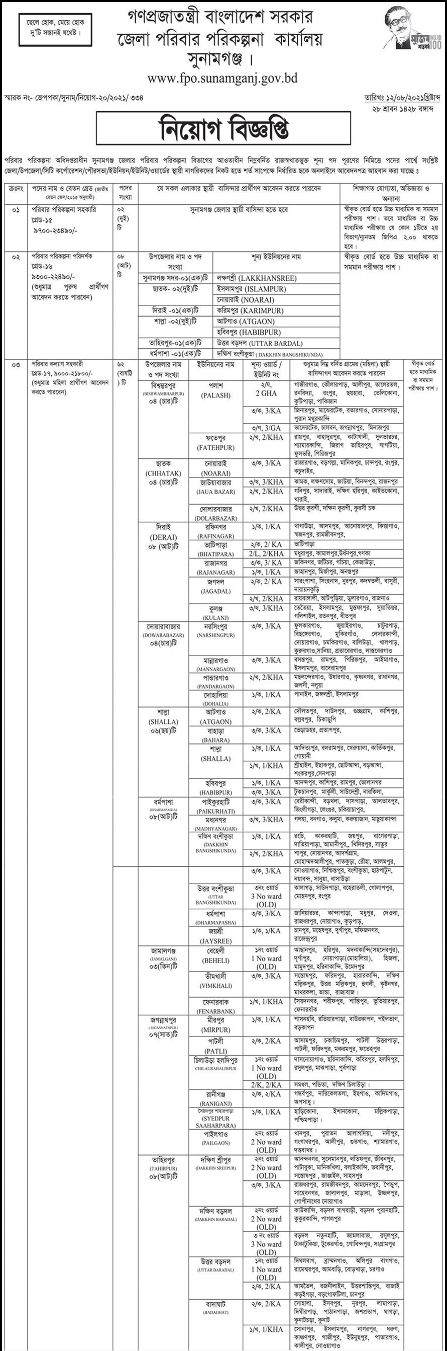 office-of-district-family-planning-sunamganj-family-planning